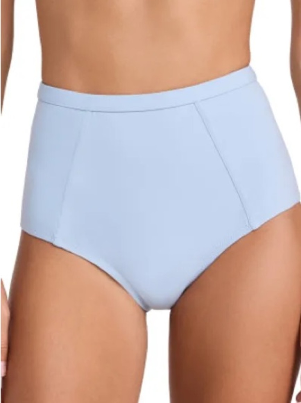 Reformation Azure Bikini Bottom Mineral Blue High Rise Swim Small NWT